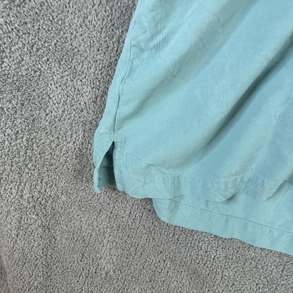 Tommy Bahama Shirt Mens Medium Seafoam Green Silk Jacquard Camp Button Front - Picture 2 of 14